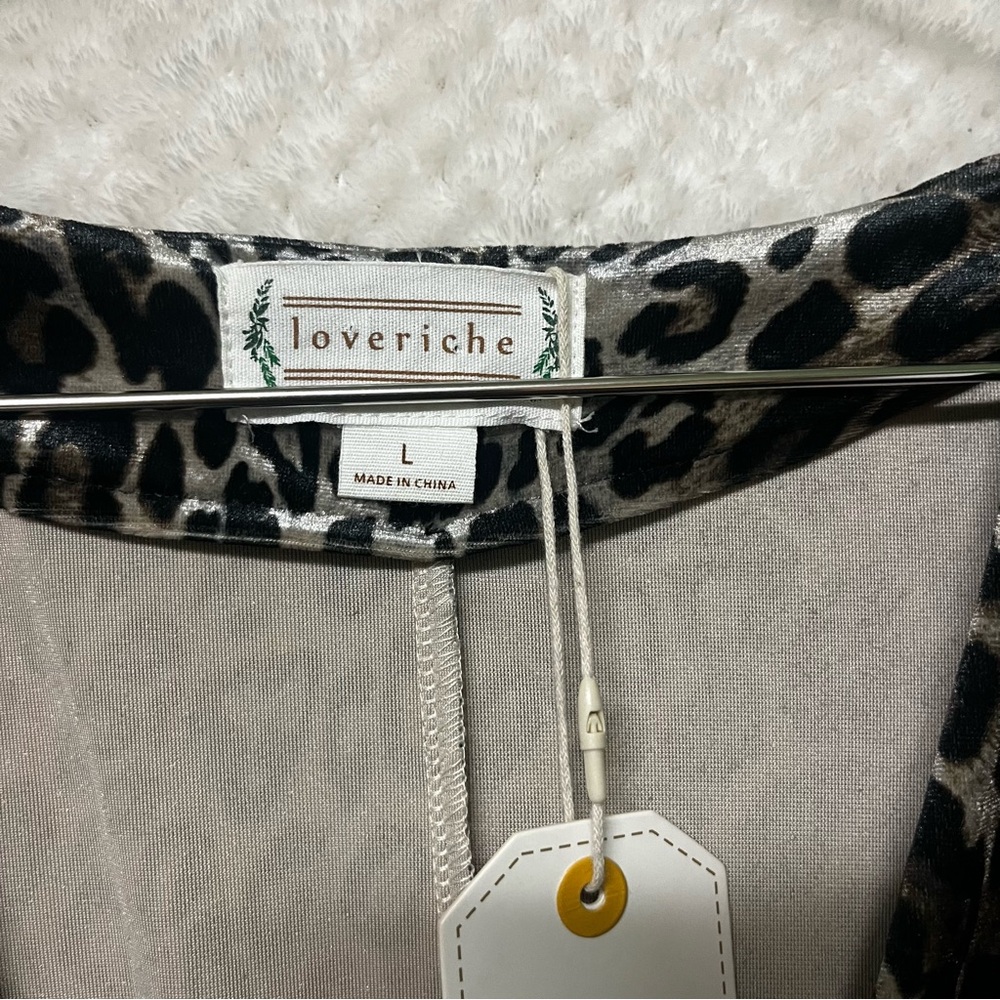 Love Riche Mini Dress Womens Leopard Print Bodycon Twisted Knot Large V Neck NWT - Picture 10 of 15